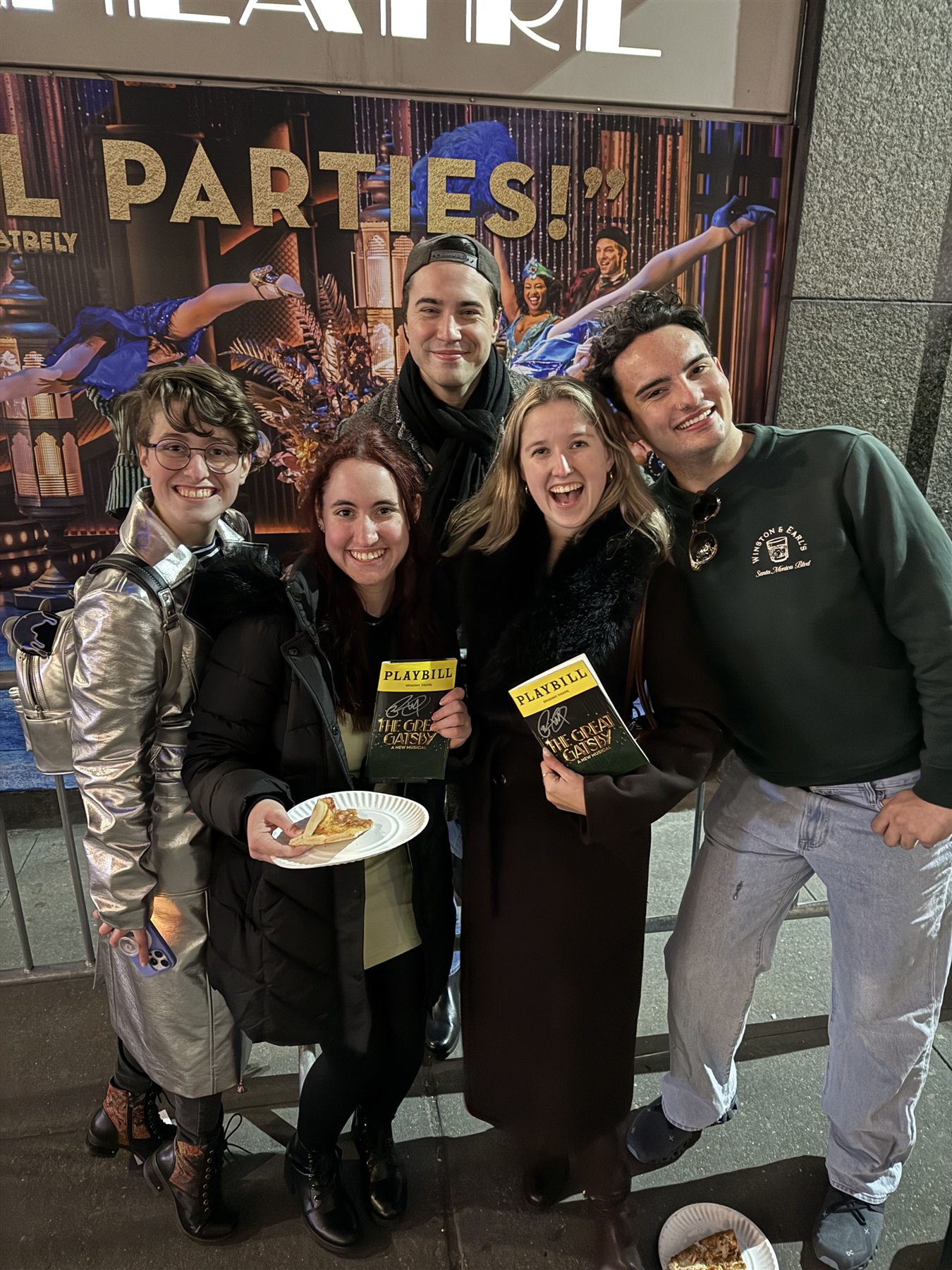 Peyton Farmer with theatre friends
