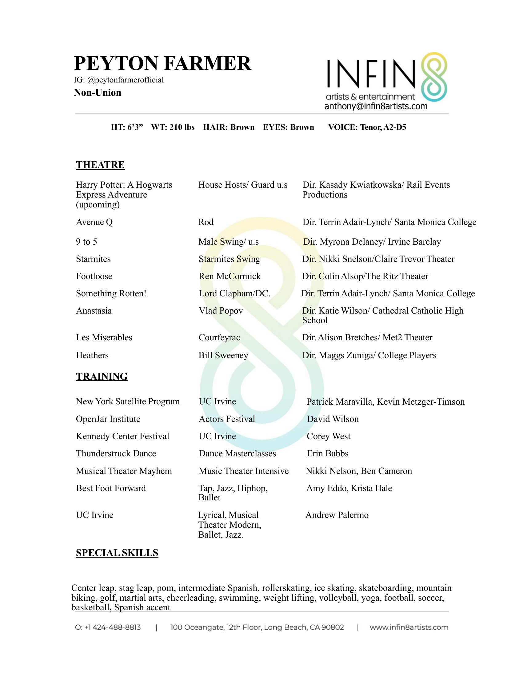 Peyton Farmer performance résumé